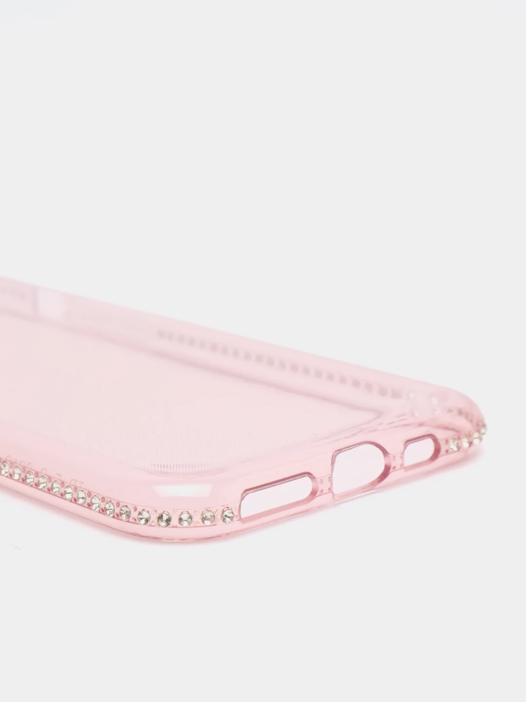 Розовый мягкий матовый чехол на айфон с стразами iPhone.6, 6s,7,7+,8,8+,X,XS,XR,XS MAX,11,11PROMAX
