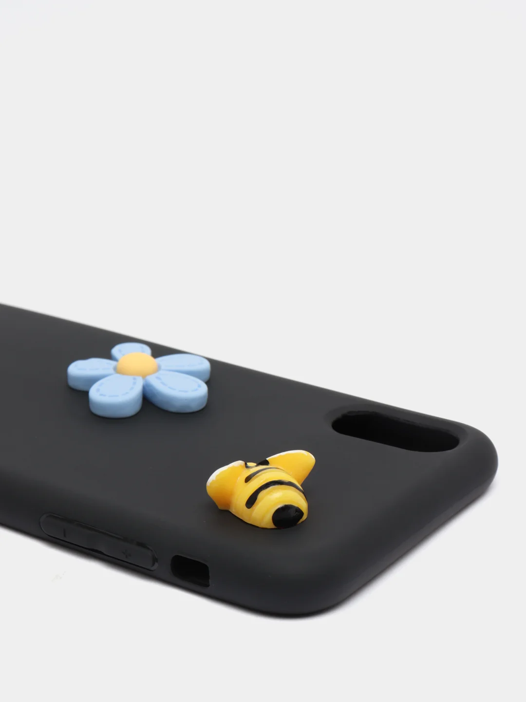 Черный мягкий чехол для айфон с 3D принтам для iPhone 6/6s, 6s+, 7/8, 7+/8+, X/XS, XR, XS max