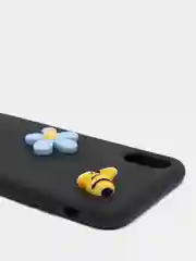 Черный мягкий чехол для айфон с 3D принтам для iPhone 6/6s, 6s+, 7/8, 7+/8+, X/XS, XR, XS max