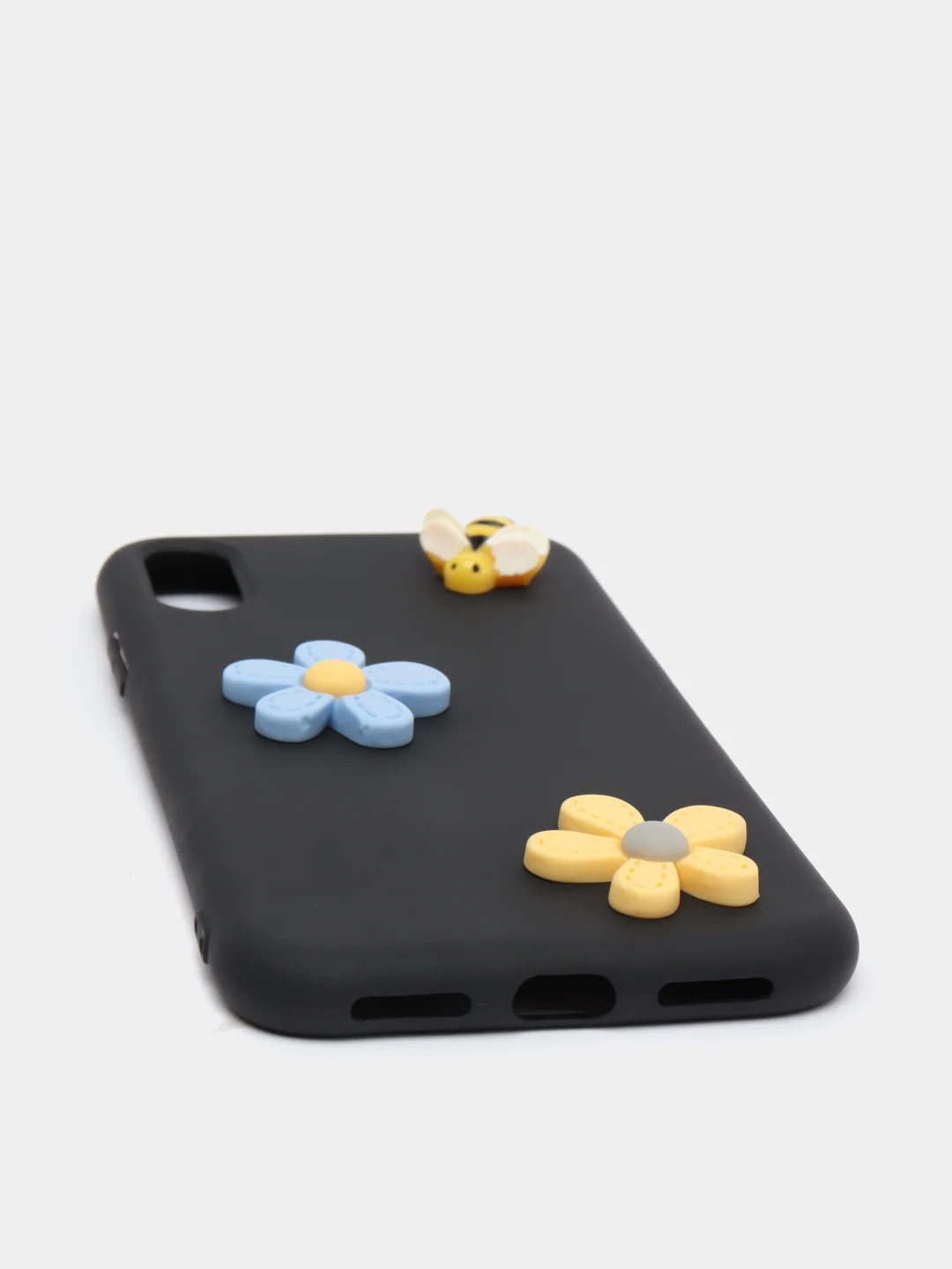 Черный мягкий чехол для айфон с 3D принтам для iPhone 6/6s, 6s+, 7/8, 7+/8+, X/XS, XR, XS max