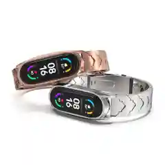 Металлический ремешок для Xiaomi Mi Band 3, 4, 5, 6 стальной фитнес браслет
