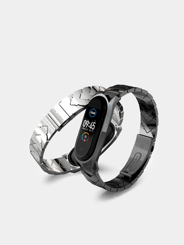 Металлический ремешок для Xiaomi Mi Band 3, 4, 5, 6 стальной фитнес браслет