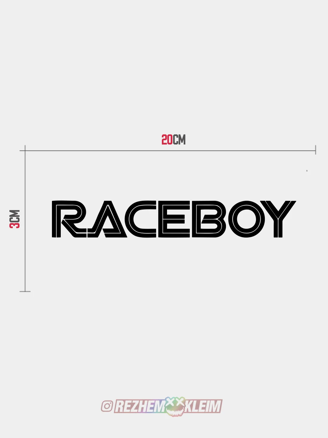 Белый raceboy - наклейка на авто - белый и переливающийся стикер