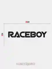 Белый raceboy - наклейка на авто - белый и переливающийся стикер