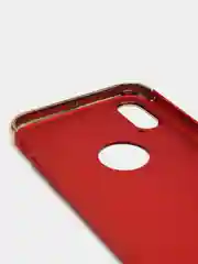 Красный гибридный жесткий чехол IHaitun для iPhone, с металлической золотой вставкой, 3 в 1