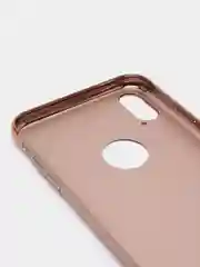 Розовый гибридный жесткий чехол IHaitun для iPhone, с металлической золотой вставкой, 3 в 1