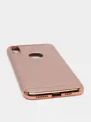 Розовый гибридный жесткий чехол IHaitun для iPhone, с металлической золотой вставкой, 3 в 1