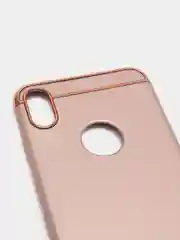 Розовый гибридный жесткий чехол IHaitun для iPhone, с металлической золотой вставкой, 3 в 1