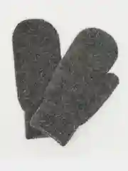 Серый варежки женские теплые / варежки с мехом внутри