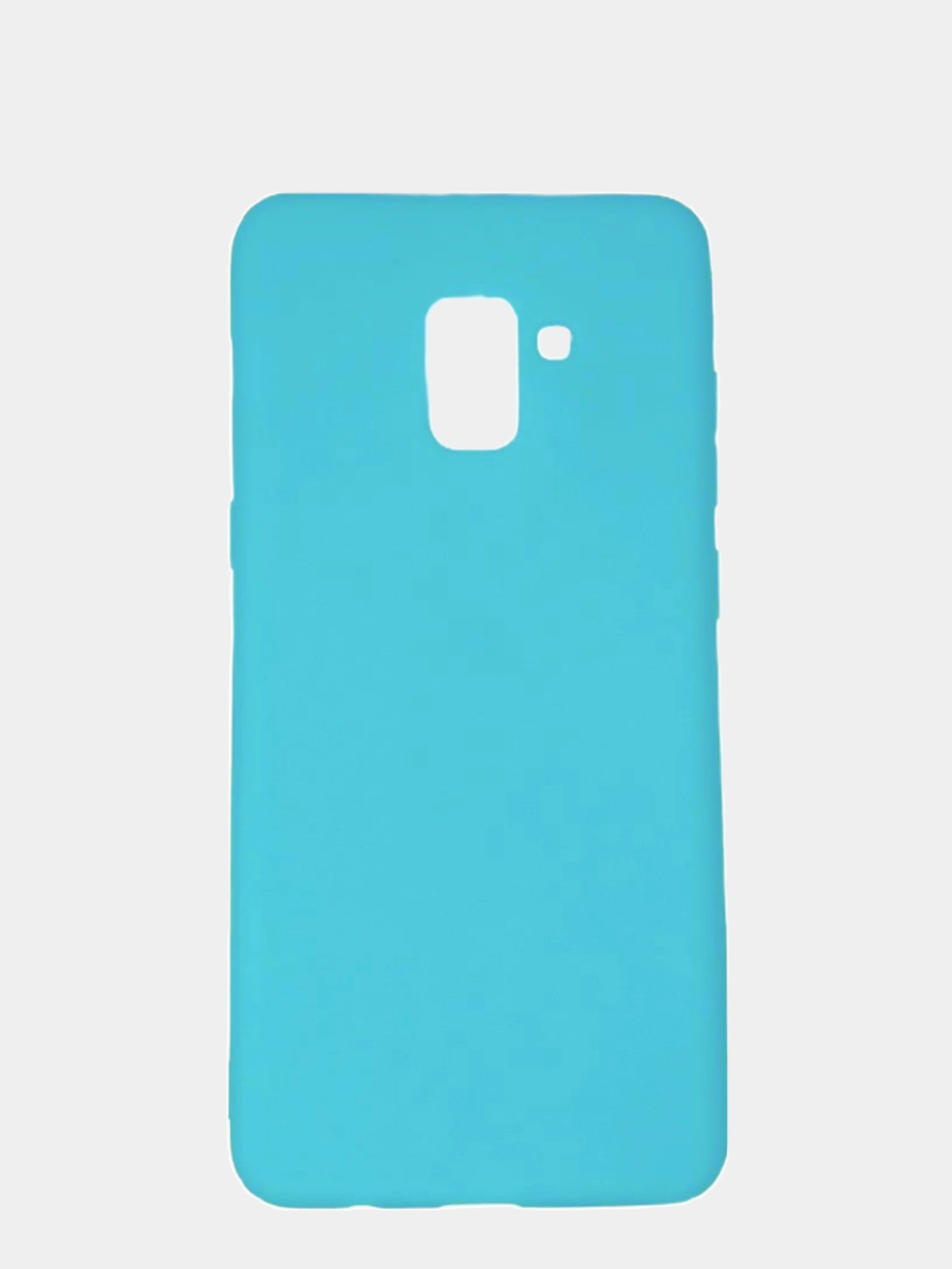 Бирюзовый чехол Samsung Galaxy A8+ (A8 Plus) (SM-A730F), Галакси А8+, силиконовый цветной матовый