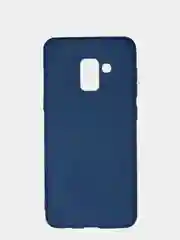 Темно-синий чехол Samsung Galaxy A8+ (A8 Plus) (SM-A730F), Галакси А8+, силиконовый цветной матовый
