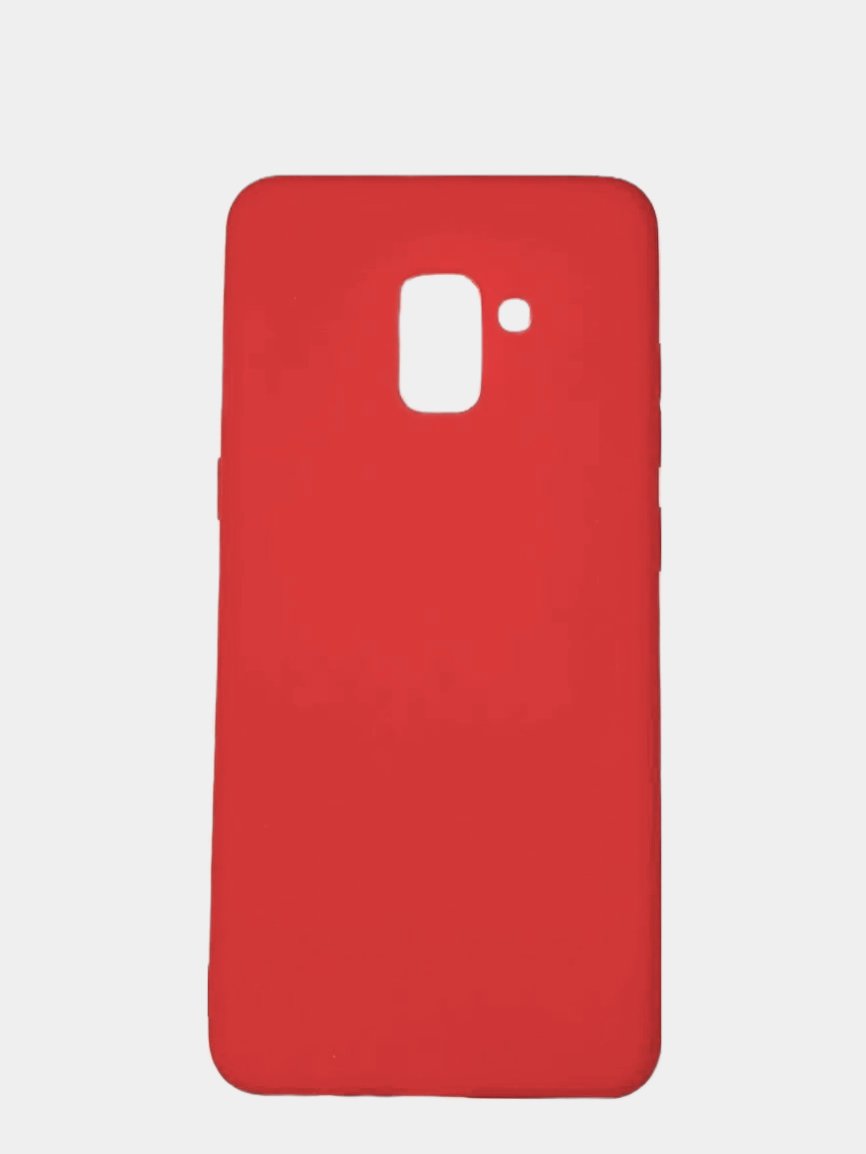 Красный чехол Samsung Galaxy A8+ (A8 Plus) (SM-A730F), Галакси А8+, силиконовый цветной матовый