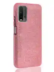 Розовый чехол блестящий Xiaomi Redmi 9T накладка c блёстками