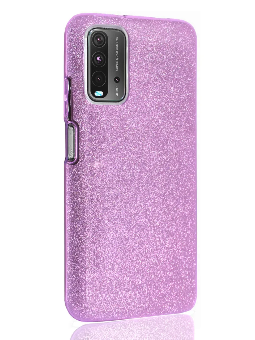Лавандовый чехол блестящий Xiaomi Redmi 9T накладка c блёстками