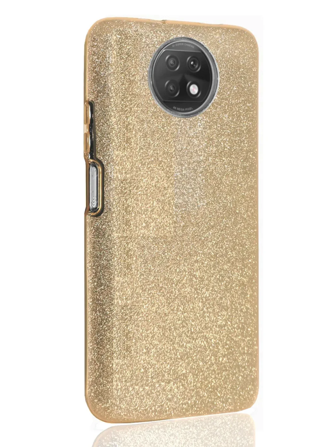 Золотой чехол блестящий Xiaomi Redmi Note 9T, накладка c блёстками Редми Нот 9Т