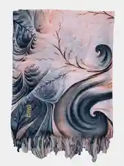 Коралловый меланж палантин женский
