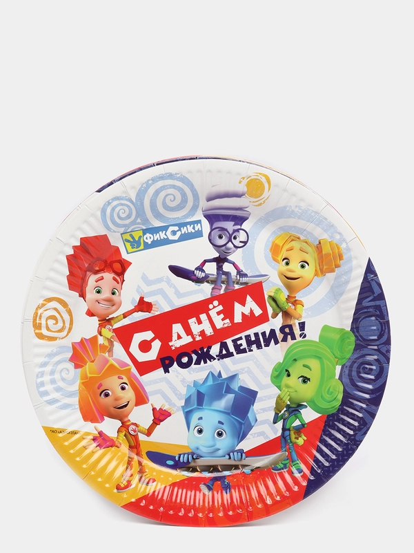 Тарелки "Фиксики", 23 см, набор 6 шт