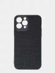 Черный чехол для iPhone 13 Pro Max (6.7) силиконовый бархатный Паутинка
