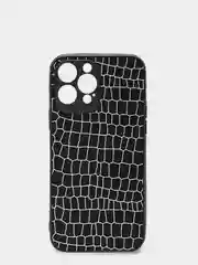 Белый чехол для iPhone 13 Pro Max (6.7) силиконовый бархатный Паутинка
