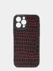 Красный чехол для iPhone 13 Pro Max (6.7) силиконовый бархатный Паутинка