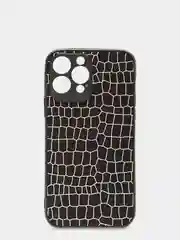 Розовый чехол для iPhone 13 Pro Max (6.7) силиконовый бархатный Паутинка