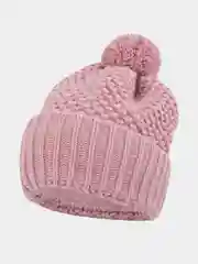 Коралловый меланж шапка женская / шапка зимняя / вязаная шапка с флисовым подкладом Интрига