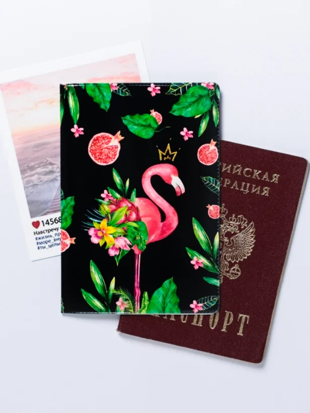 Серый обложка для паспорта