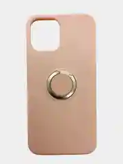 Бежевый чехол на iPhone с кольцом держателем для моделей 11 pro max 12 12 pro max mini