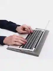 Серый сумка-конверт для ноутбука/планшета Apple Macbook (чехол для Макбука) (13,3-14 дюймов)