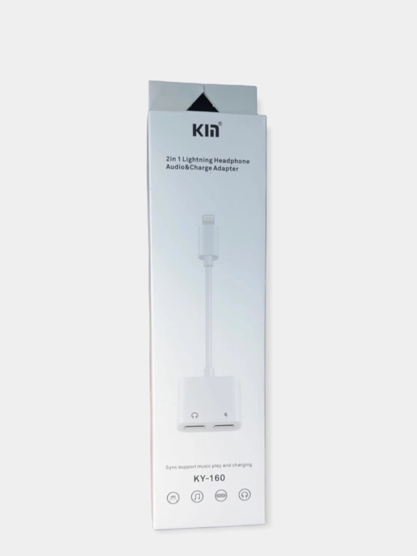Адаптер-переходник 2 в 1 Lightning -Lightning для Iphone (РАБОТАЕТ ЧЕРЕЗ BLUETOOTH)
