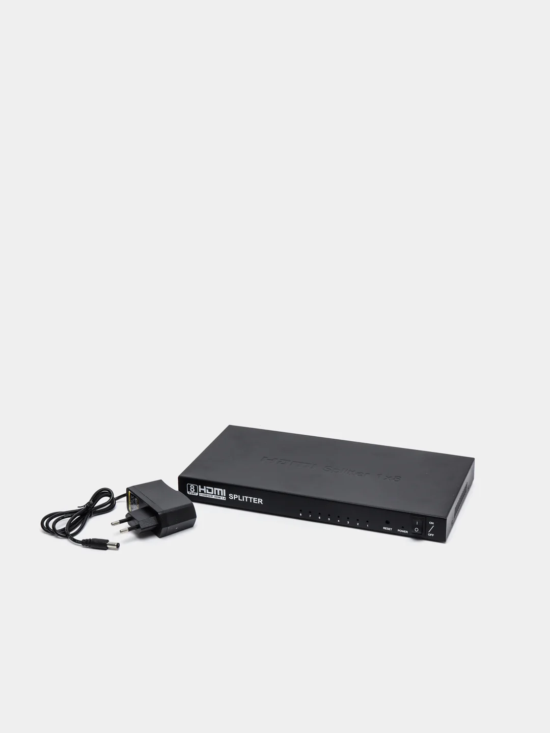 Разветвитель сплиттер, на 8 портов HDMI с усилителем, v1.4b, блок питания