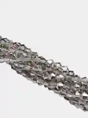 Серебряный стеклянные бусины биконусы, граненные  4 мм
