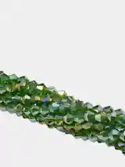 Лесной зеленый стеклянные бусины биконусы, граненные  4 мм