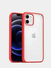 Красный противоударный, прозрачный чехол на iPhone 12 / 12 Pro / 12 Pro max / 12 mini