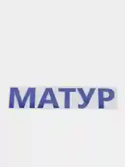Синий термотрансфер, термонаклейка "Матур"
