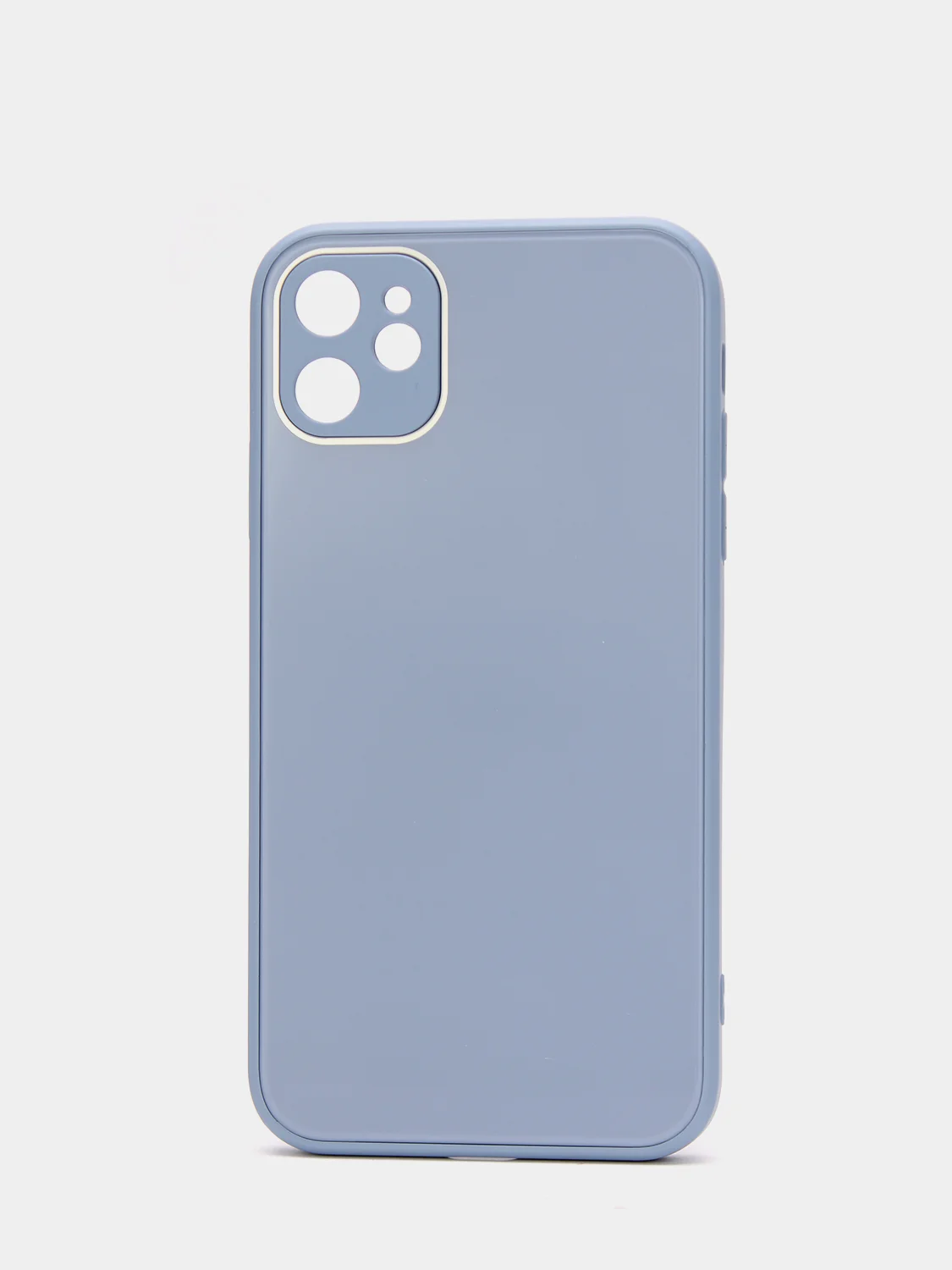 Небесно-голубой чехол силиконовый со стеклянной панелью для iPhone 11 Pro Max, 12 Pro Max, 12 Pro