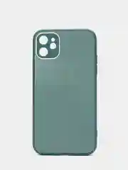 Зеленый чехол силиконовый со стеклянной панелью для iPhone 11 Pro Max, 12 Pro Max, 12 Pro
