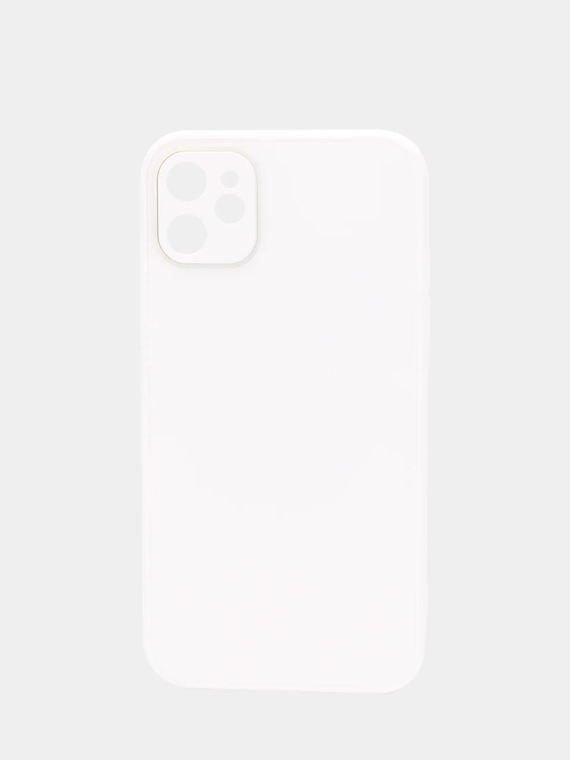 Белый чехол силиконовый со стеклянной панелью для iPhone 11 Pro Max, 12 Pro Max, 12 Pro