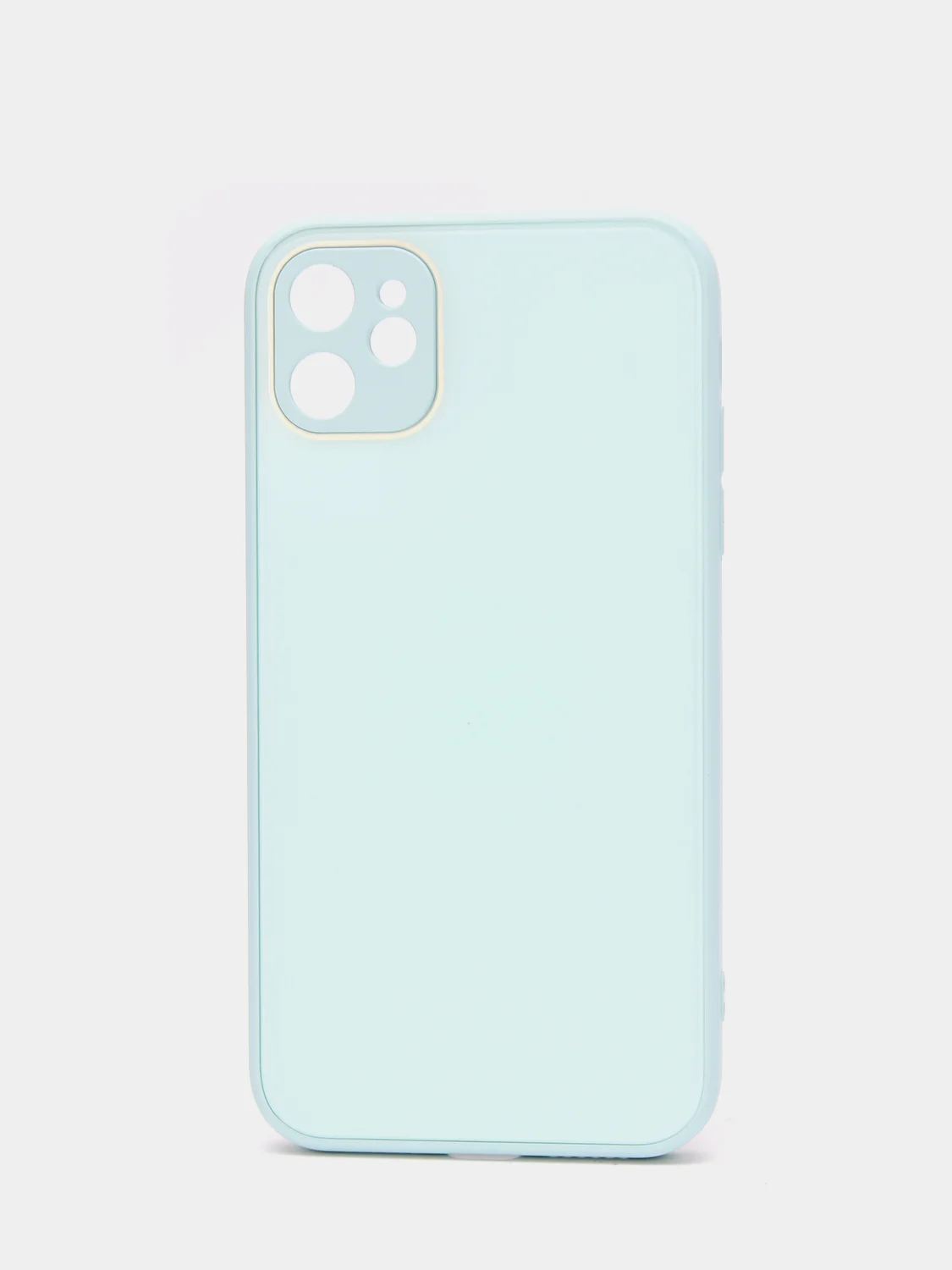 Бирюзовый чехол силиконовый со стеклянной панелью для iPhone 11 Pro Max, 12 Pro Max, 12 Pro