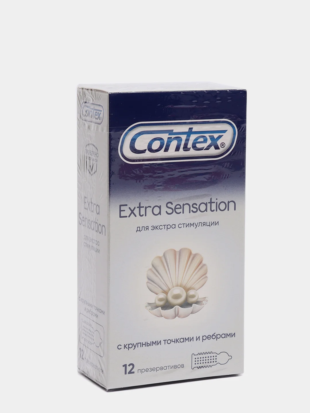 Презервативы Contex "Extra Sensation" с крупными точками и ребрами, 12 штук