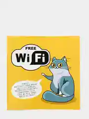 Наклейка-знак Free Wi-Fi "Проверить сообщения"