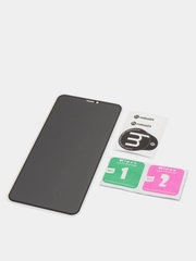 Защитное стекло iPhone XS Max, 11 Pro Max, антишпион, черное, 9D