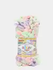 Бирюзовый пряжа Alize Puffy Color 100% Микрополиэстер 100г  9м