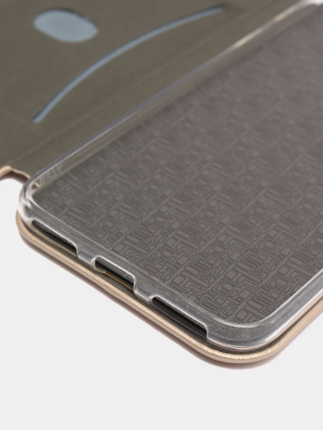 Золотой чехол книжка Huawei Y6 2018 / Honor 7C / 7A Pro / Y6 Prime (Хуавей Хонор 7С / 7А Про)