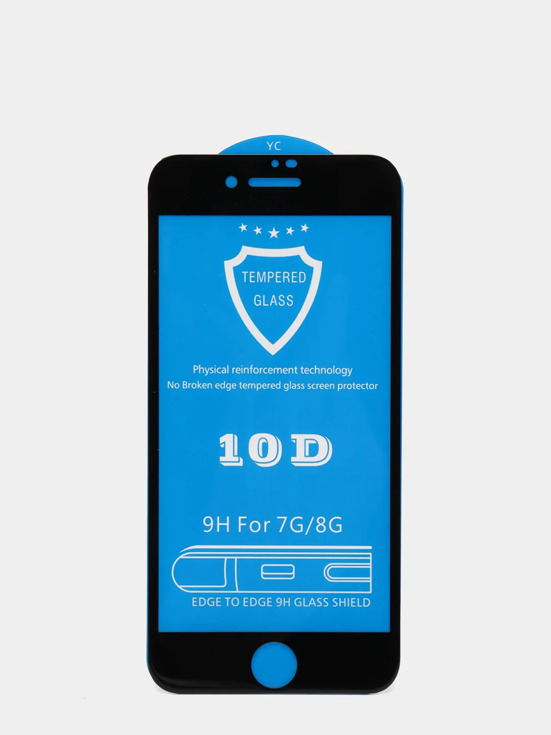 Белый защитное стекло 10D для Apple iPhone 6, 6Рlus, 7,8, 7Рlus, X, XS, ХR, 11, 12