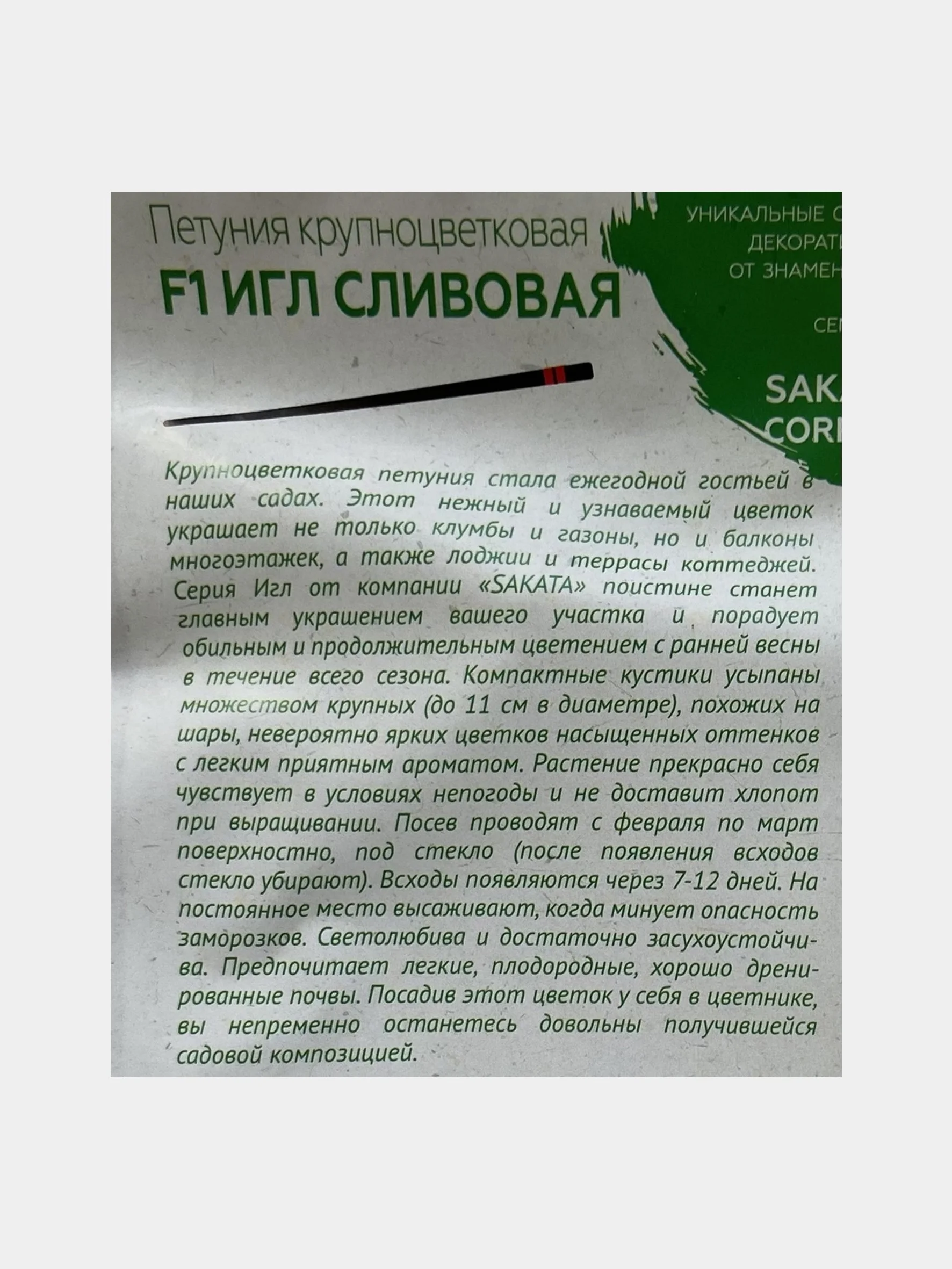 Петуния "Игл сливовая", семена, цветы