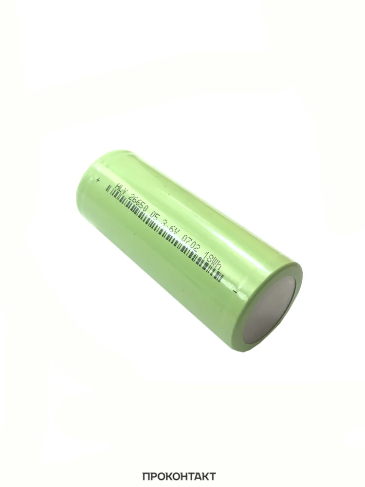 Аккумулятор литий-ионный 26650  3.7V 4000mAh 15A (26x65мм) (факт. 5300мАh)