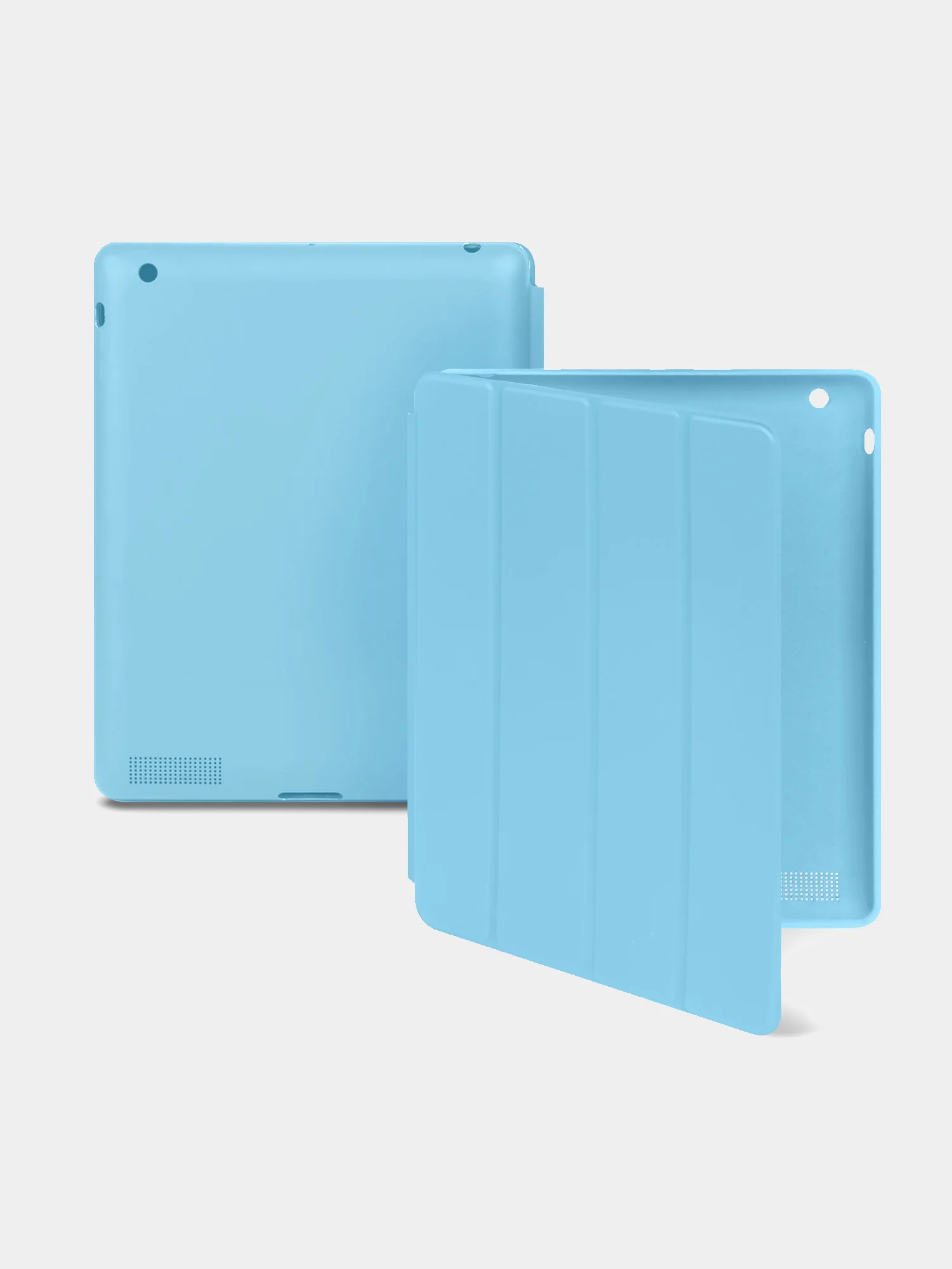 Голубой чехол-книжка для Apple ipad 2/3/4