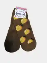 Карамельный носки женские, махровые "Авокадо"