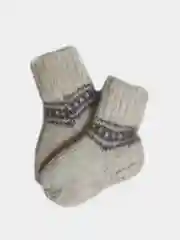 Серый меланж носки шерстяные, детские